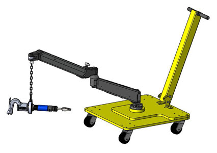 Trolley without top extension, flipped